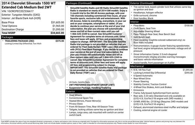 Used 2014 Chevrolet Silverado 1500 Work Truck 2WT with VIN 1GCRCPEC2EZ336617 for sale in Freeland, MI