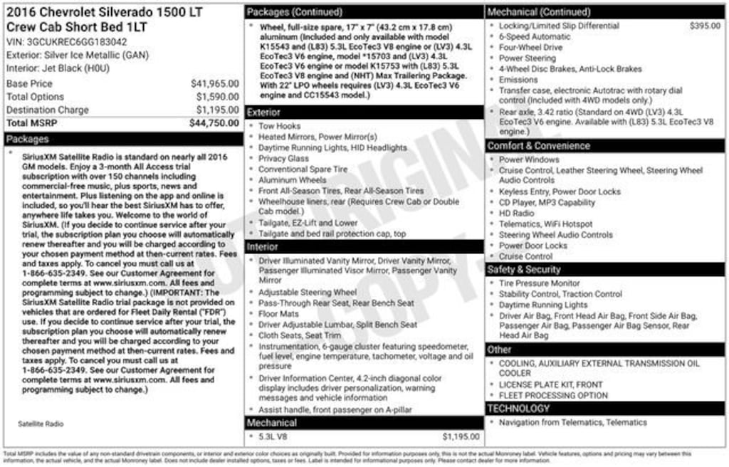 Used 2016 Chevrolet Silverado 1500 LT Truck