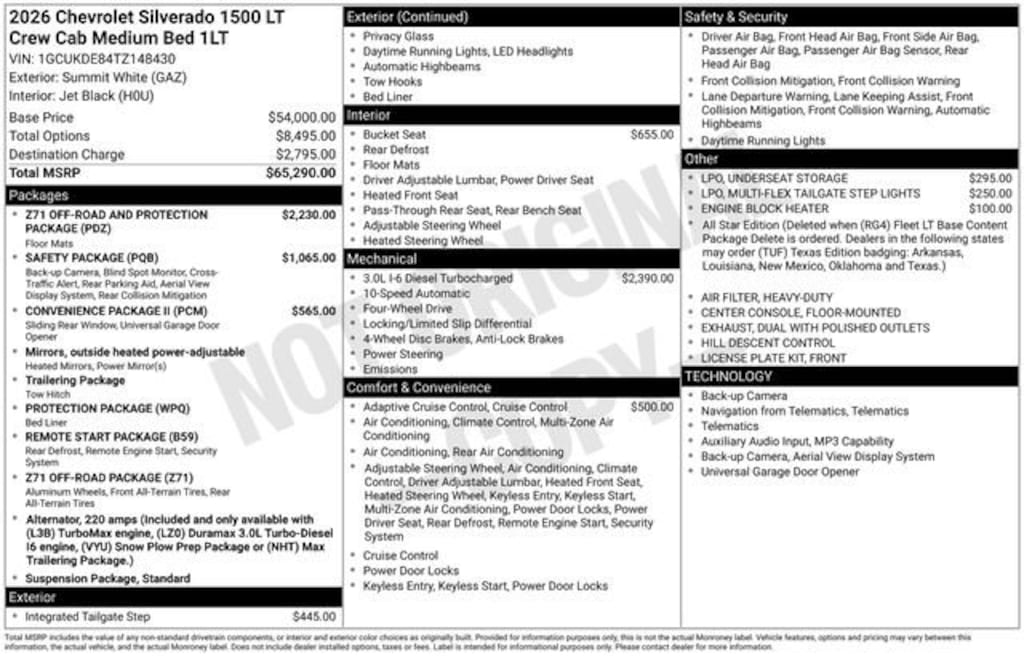 New 2026 Chevrolet Silverado 1500 LT Truck