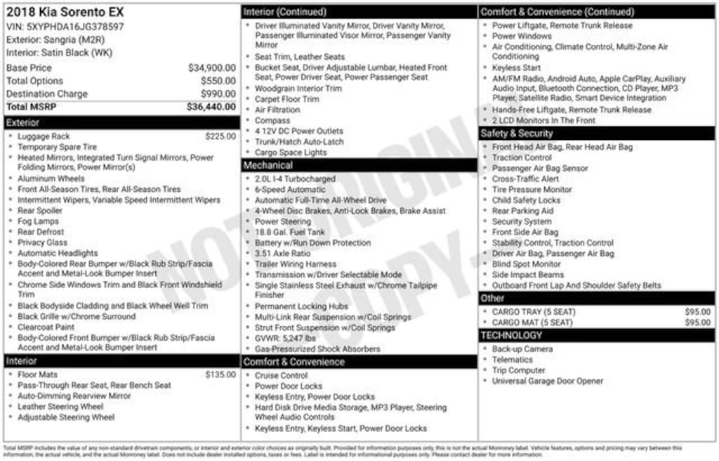 Used 2018 Kia Sorento EX