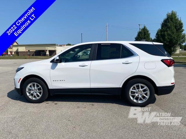 Used 2022 Chevrolet Equinox LT with VIN 3GNAXUEV3NL115981 for sale in Freeland, MI