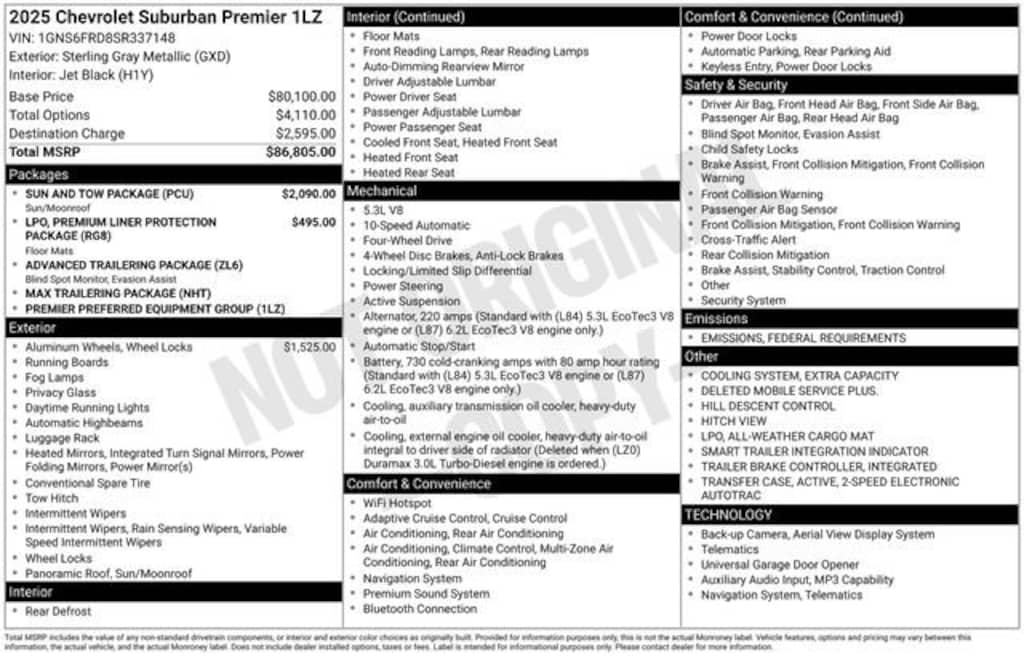 New 2025 Chevrolet Suburban Premier SUV