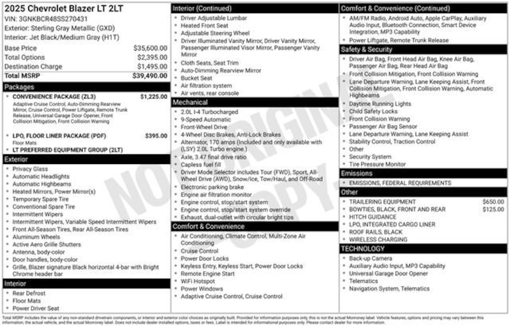 New 2025 Chevrolet Blazer 2LT SUV