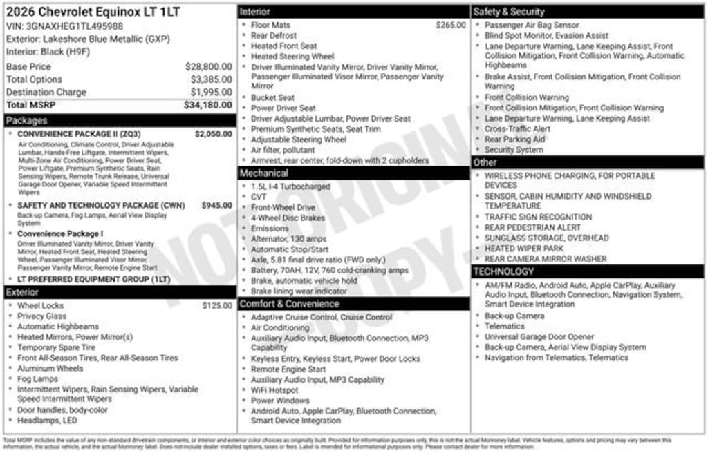 New 2026 Chevrolet Equinox LT SUV