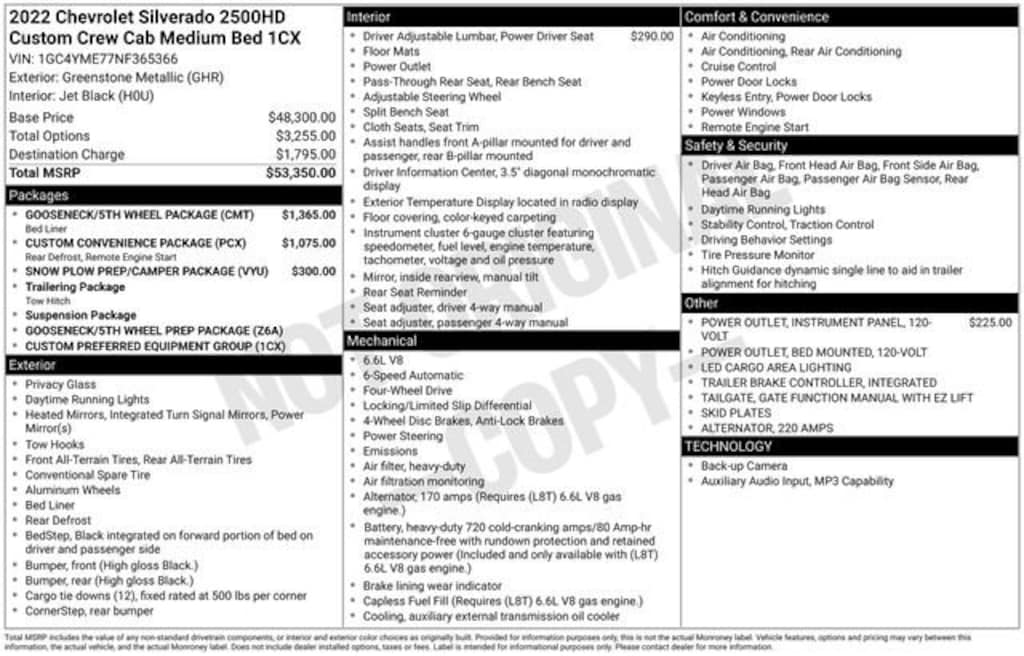 Used 2022 Chevrolet Silverado 2500 HD Custom Truck