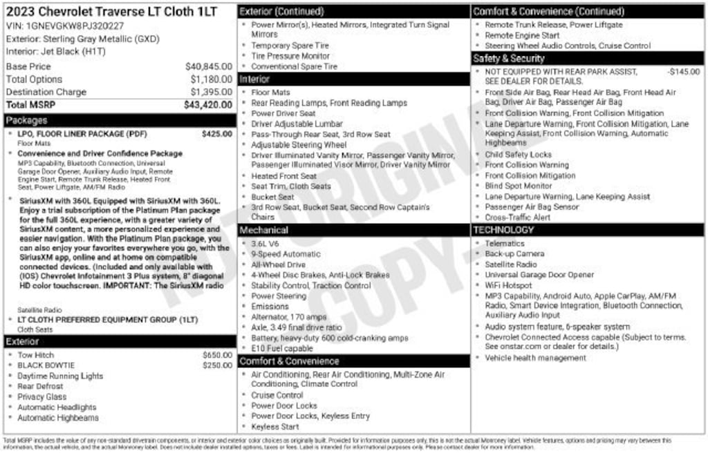 Used 2023 Chevrolet Traverse LT Cloth SUV