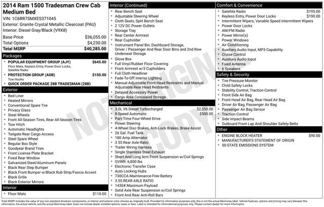 Used 2014 RAM Ram 1500 Pickup Tradesman with VIN 1C6RR7SMXES371045 for sale in Freeland, MI