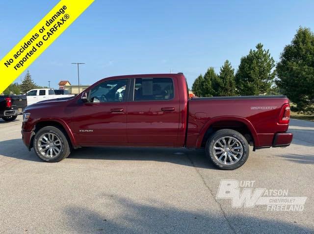 Used 2021 RAM Ram 1500 Pickup Laramie with VIN 1C6SRFJTXMN731190 for sale in Freeland, MI