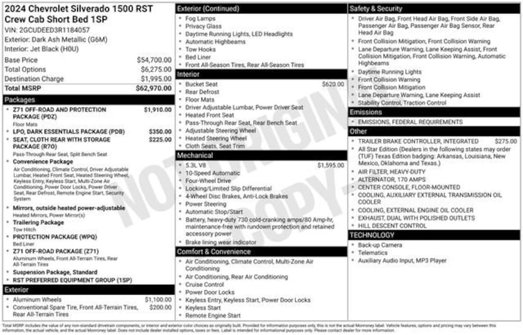 Certified 2024 Chevrolet Silverado 1500 RST Truck