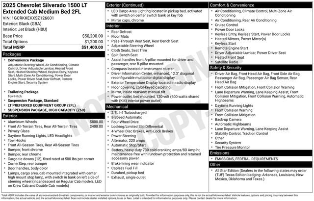 Used 2025 Chevrolet Silverado 1500 LT with VIN 1GCRKKEKXSZ126601 for sale in Freeland, MI
