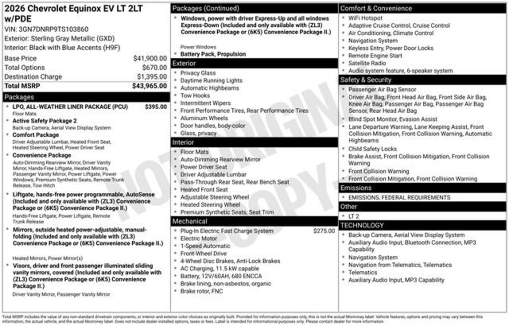 New 2026 Chevrolet Equinox EV LT SUV