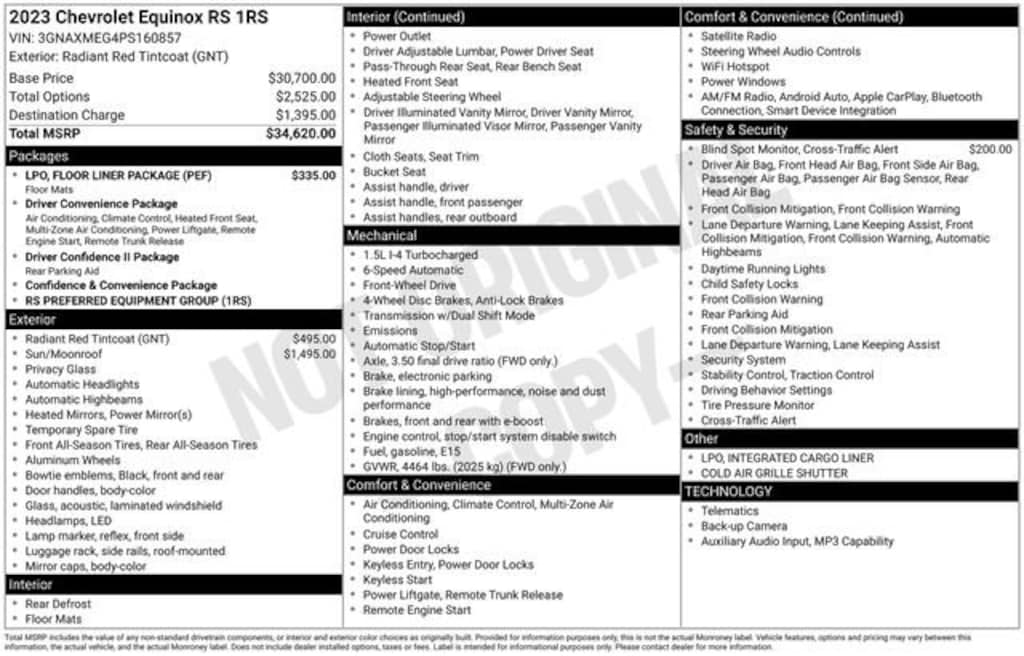 Used 2023 Chevrolet Equinox RS SUV