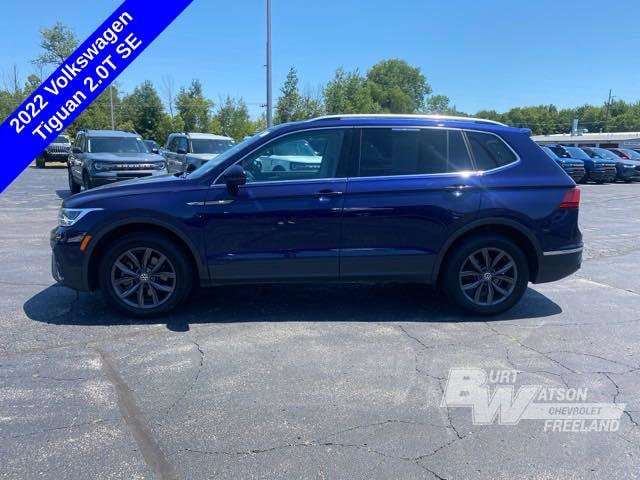 Used 2022 Volkswagen Tiguan SE with VIN 3VV2B7AX9NM129951 for sale in Freeland, MI