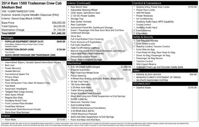 Used 2014 RAM Ram 1500 Pickup Tradesman with VIN 1C6RR7SMXES371045 for sale in Freeland, MI