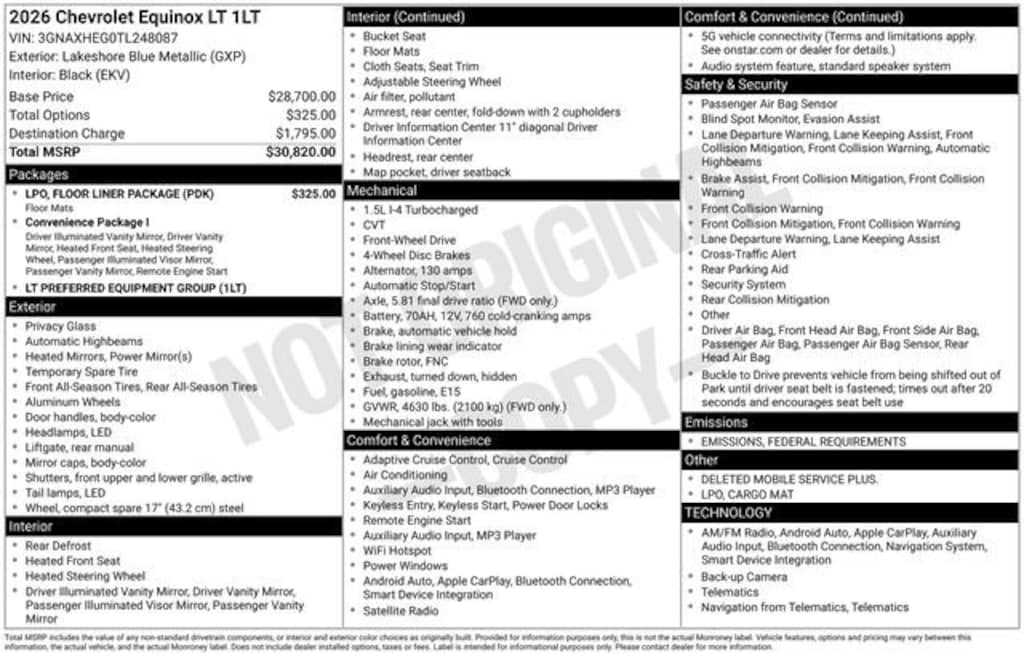New 2026 Chevrolet Equinox LT SUV