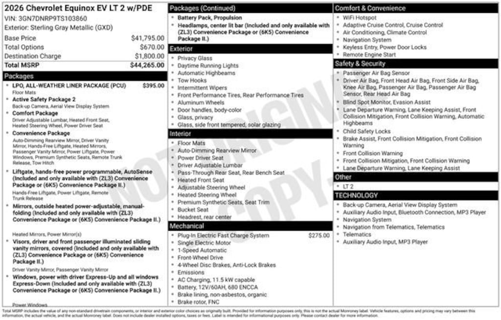 New 2026 Chevrolet Equinox EV LT SUV