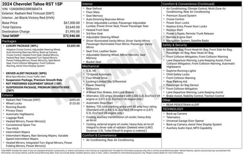 Used 2024 Chevrolet Tahoe RST SUV