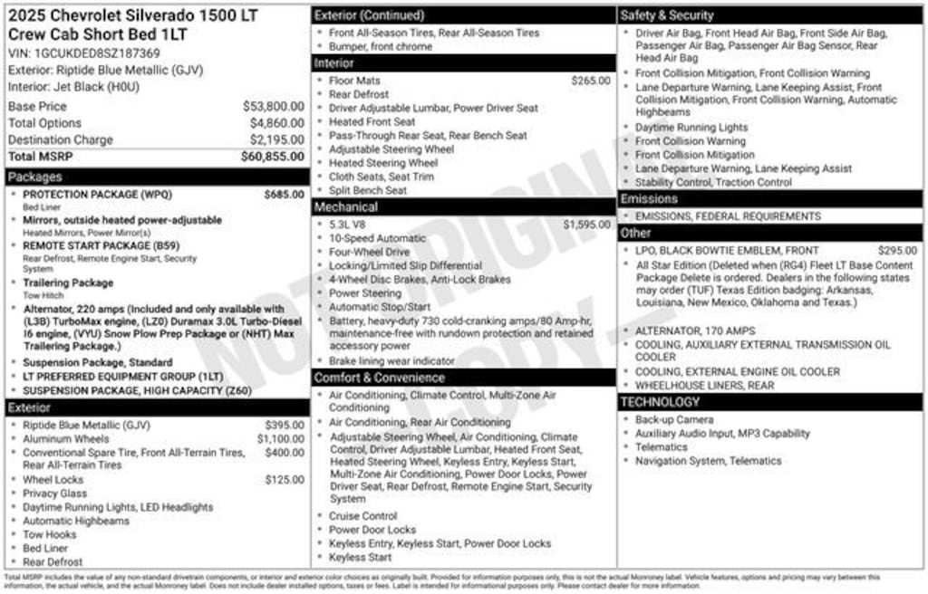 Used 2025 Chevrolet Silverado 1500 LT Truck