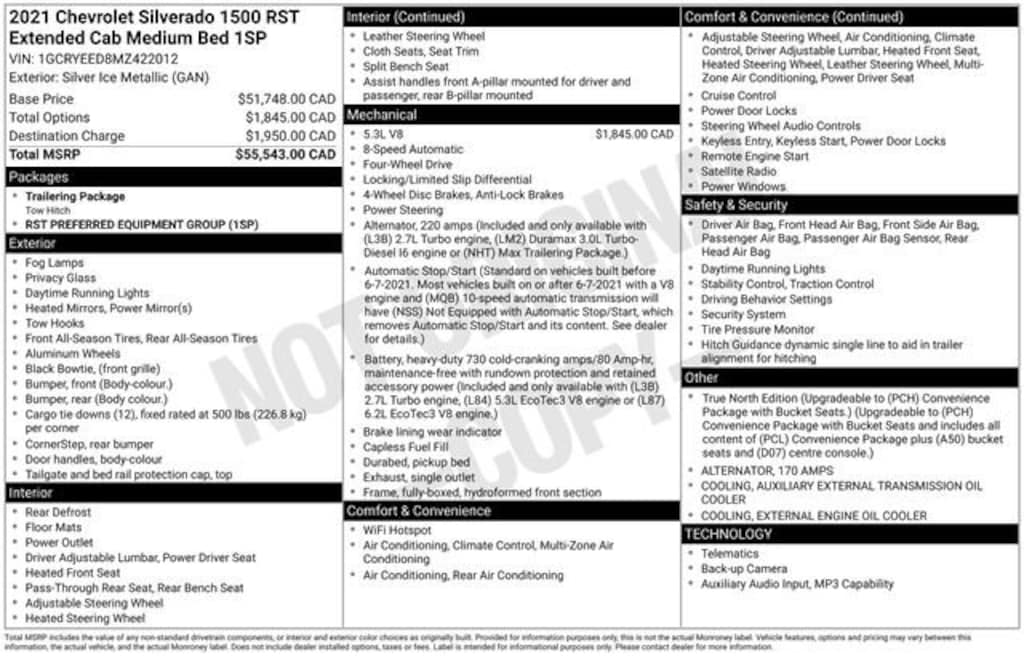 Used 2021 Chevrolet Silverado 1500 RST Truck