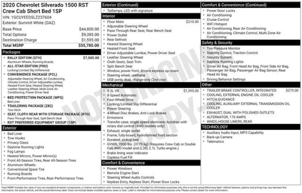 Used 2020 Chevrolet Silverado 1500 RST Truck