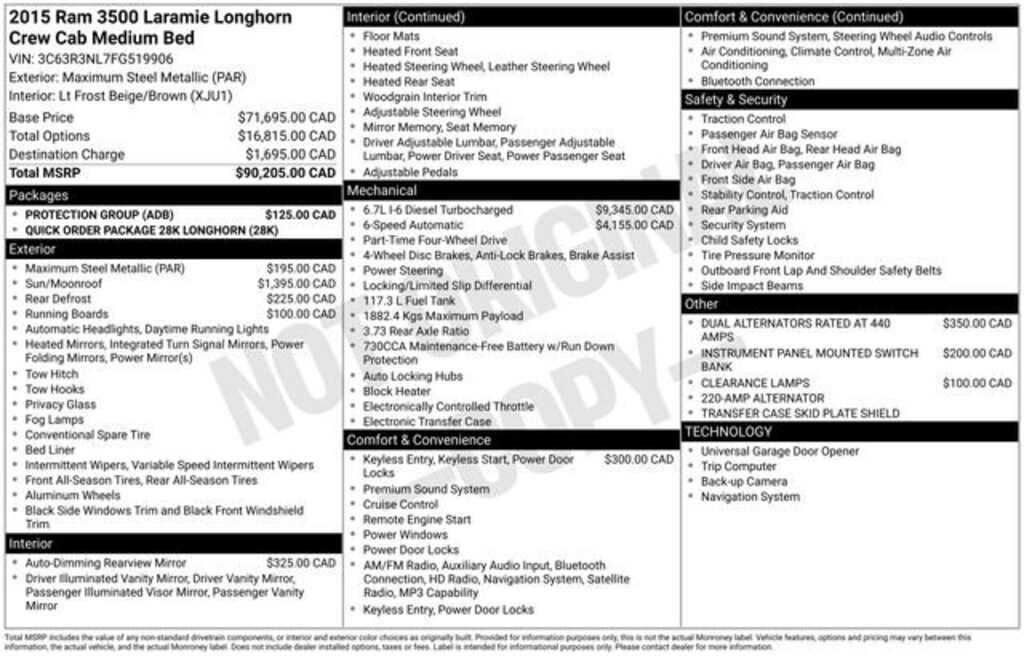 Used 2015 Ram 3500 Longhorn
