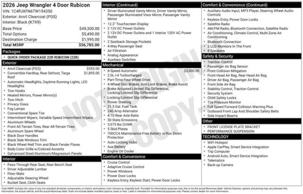 Used 2026 Jeep Wrangler Rubicon