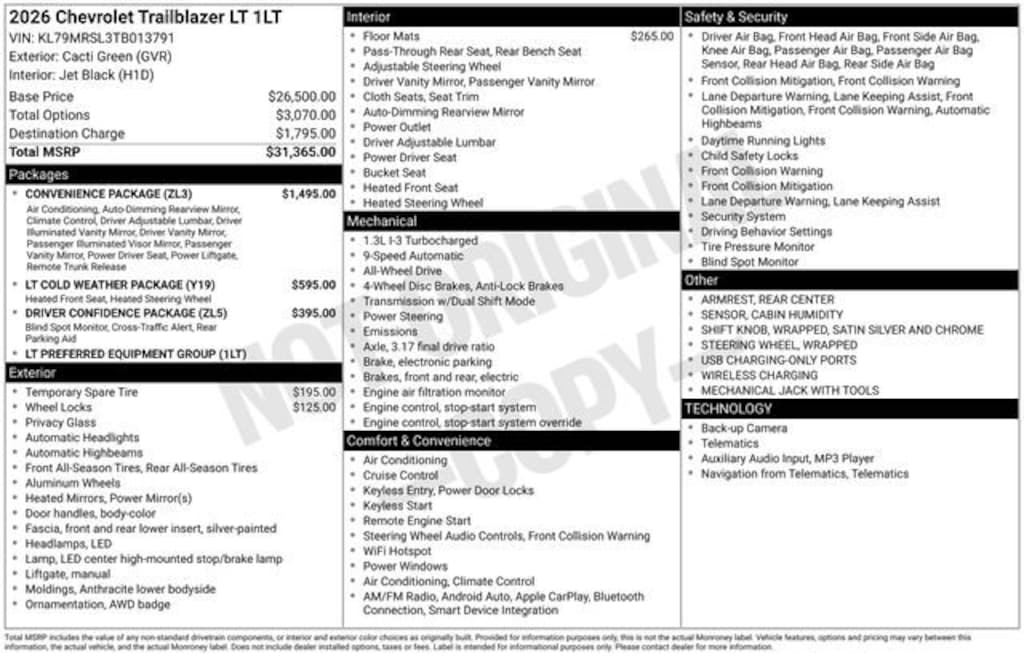 Used 2026 Chevrolet Trailblazer LT SUV