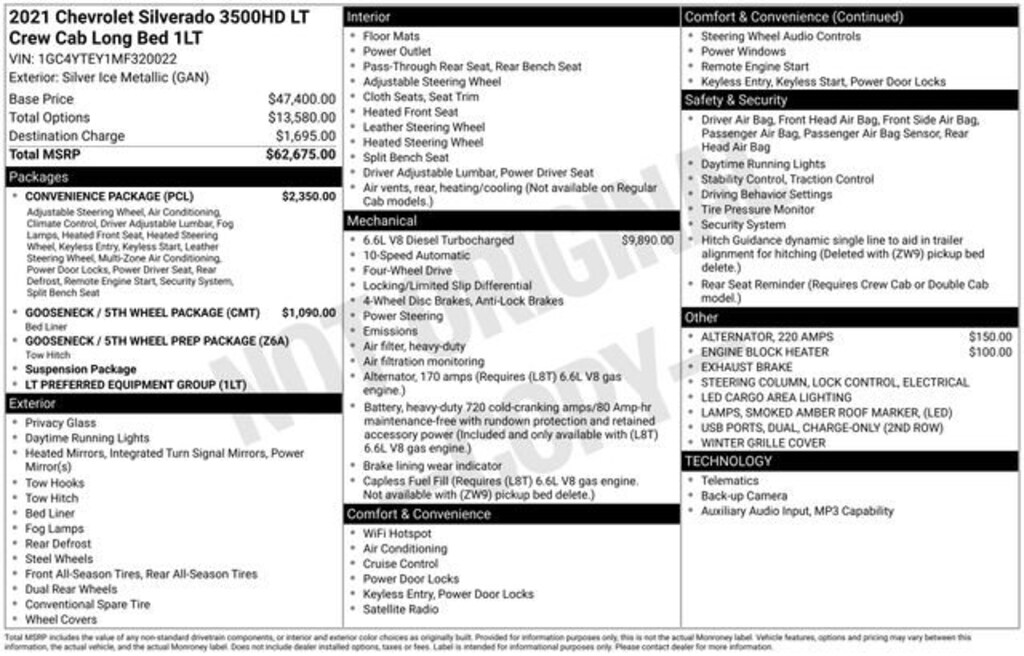 Used 2021 Chevrolet Silverado 3500 HD LT Truck