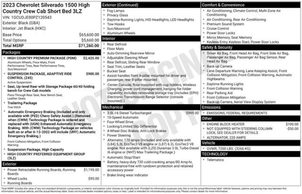 Used 2023 Chevrolet Silverado 1500 High Country Truck