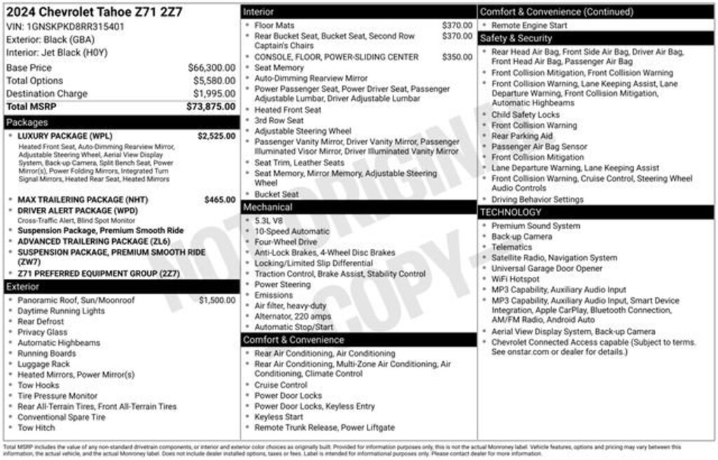 Used 2024 Chevrolet Tahoe Z71 SUV