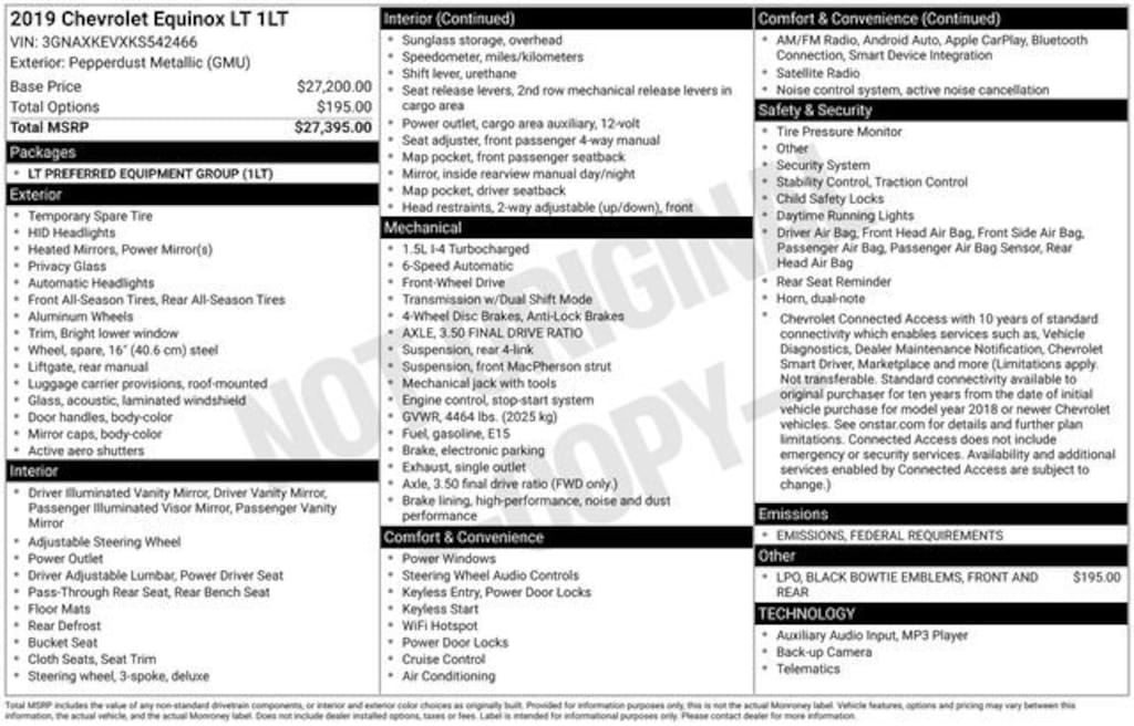 Used 2019 Chevrolet Equinox LT SUV