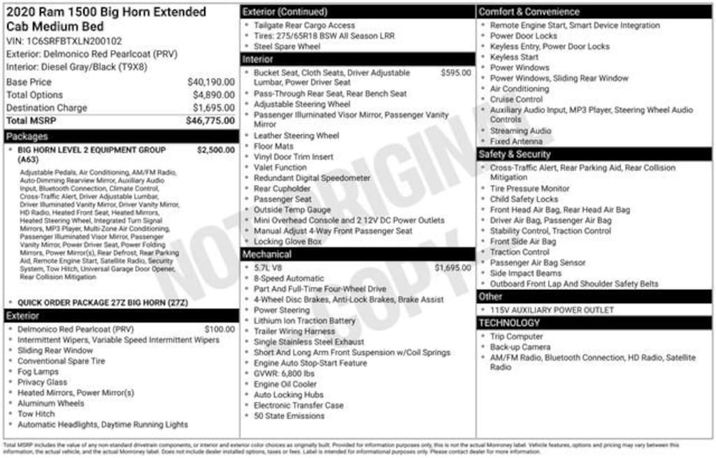 Used 2020 Ram 1500 Big Horn