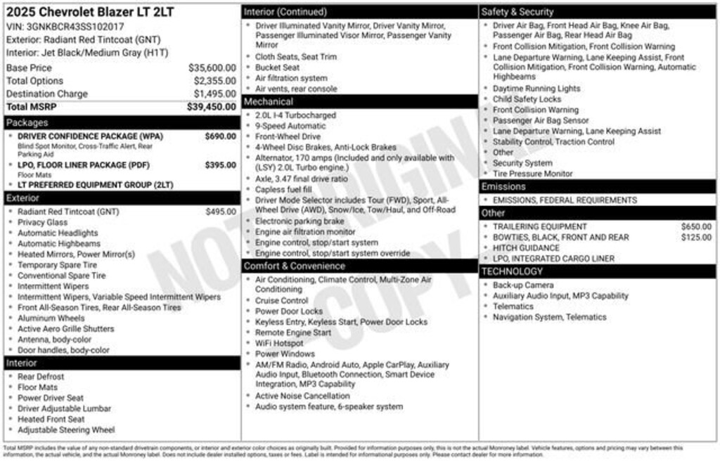 Used 2025 Chevrolet Blazer 2LT SUV