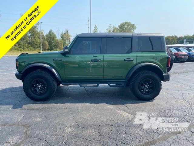 Used 2023 Ford Bronco 4-Door Wildtrak with VIN 1FMEE5DPXPLB53307 for sale in Pinconning, MI