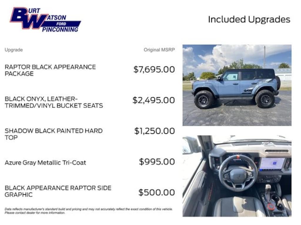 New 2025 Ford Bronco Raptor SUV