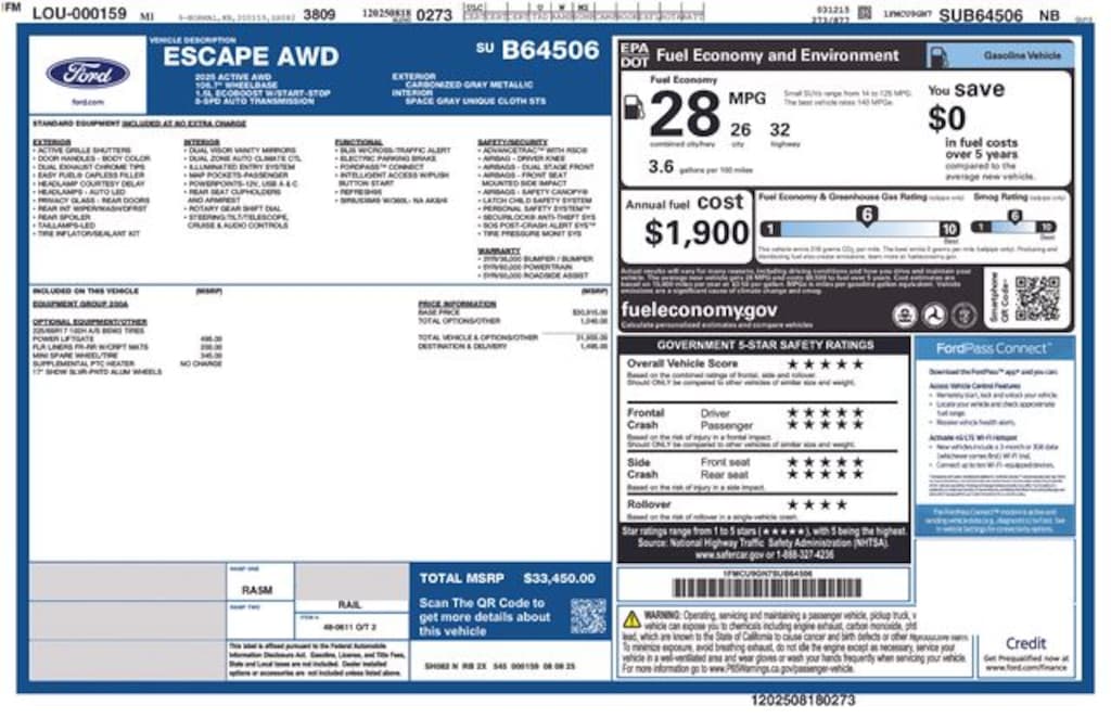 New 2025 Ford Escape Active SUV