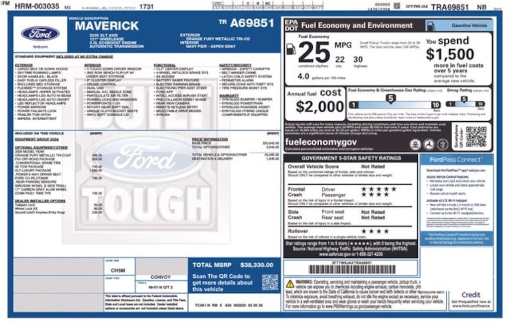 New 2026 Ford Maverick XLT Truck SuperCrew