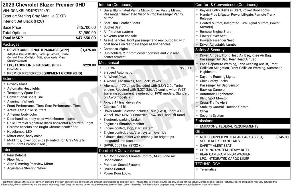 Used 2023 Chevrolet Blazer Premier SUV