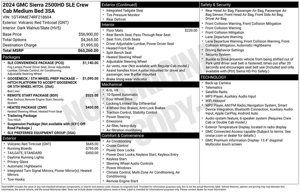 Used 2024 GMC Sierra 2500 HD SLE Truck Crew Cab