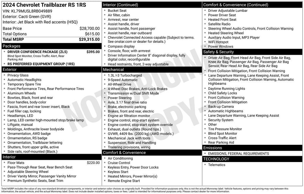 Used 2024 Chevrolet Trailblazer RS SUV
