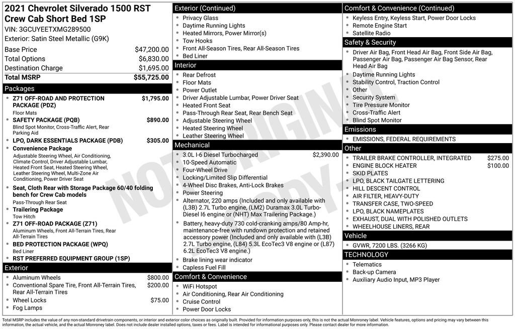 Used 2021 Chevrolet Silverado 1500 RST Truck Crew Cab