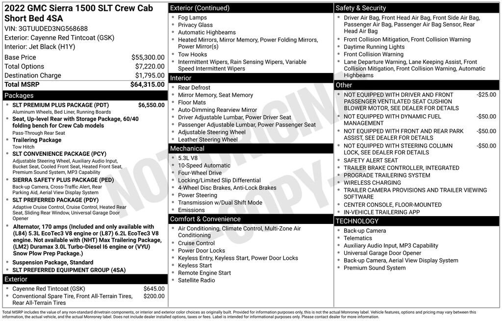 Used 2022 GMC Sierra 1500 SLT Truck Crew Cab