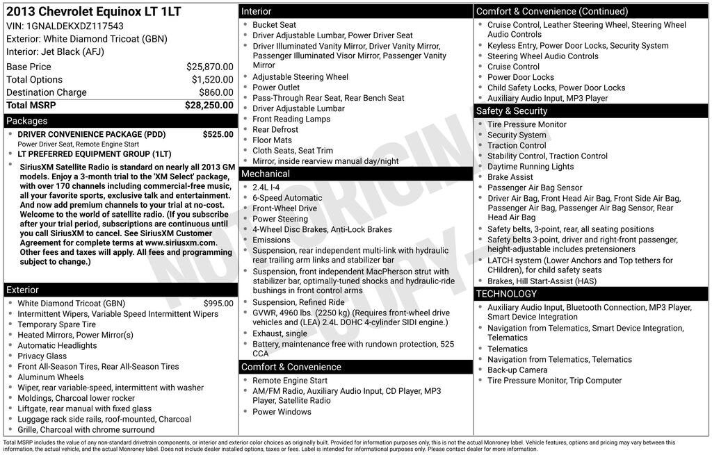 Used 2013 Chevrolet Equinox LT SUV