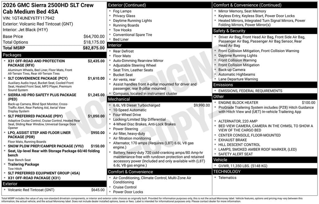 New 2026 GMC Sierra 2500 HD SLT Truck