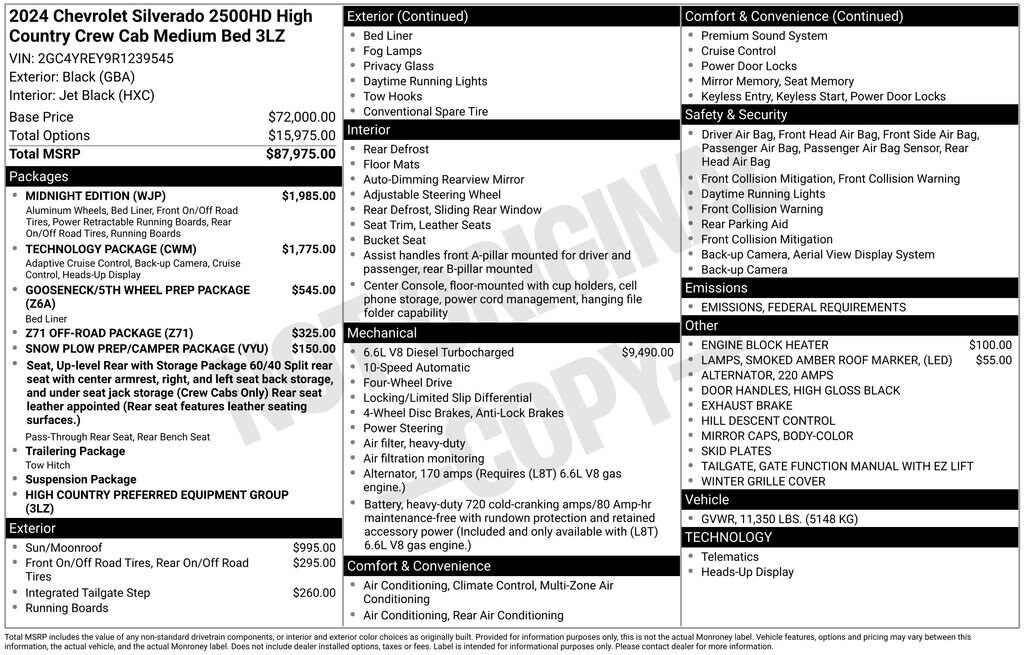 Used 2024 Chevrolet Silverado 2500 HD High Country Truck Crew Cab