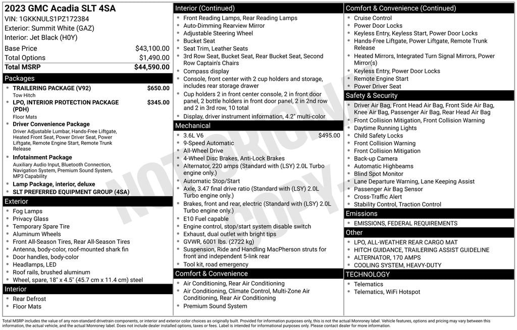 Used 2023 GMC Acadia SLT SUV