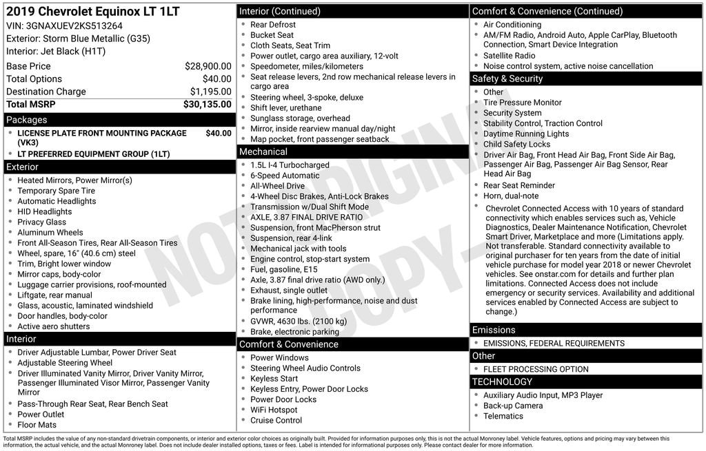 Used 2019 Chevrolet Equinox LT SUV