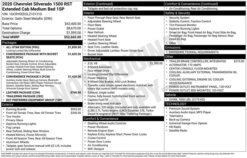 Used 2020 Chevrolet Silverado 1500 RST Truck Double Cab