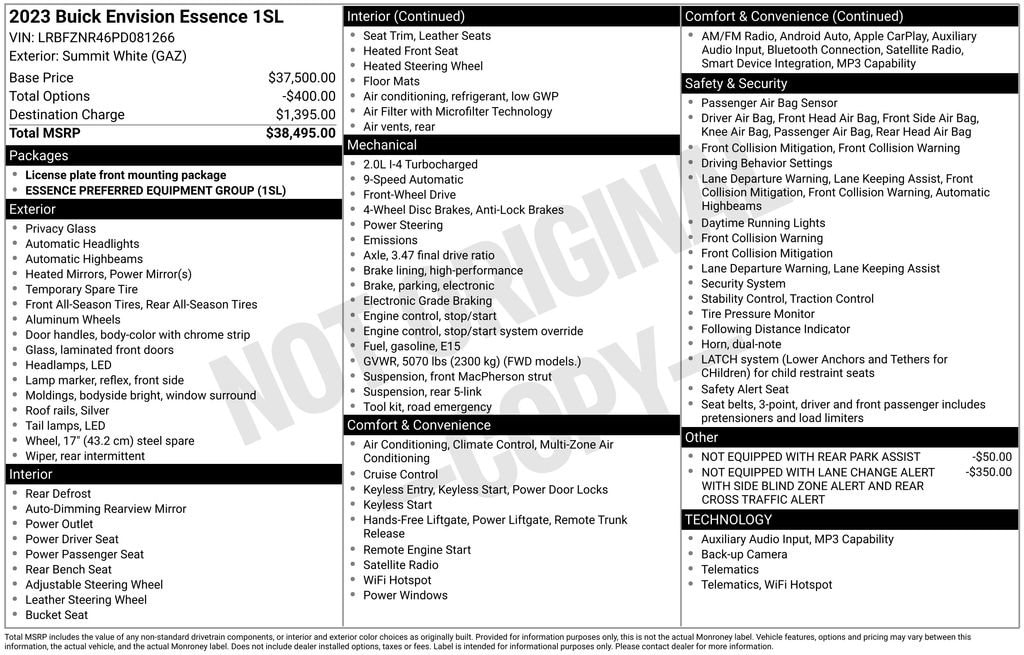 Used 2023 Buick Envision Essence SUV