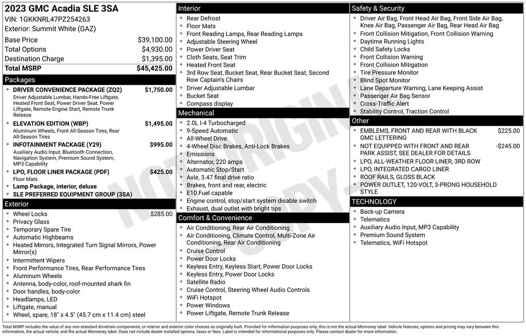 Used 2023 GMC Acadia SLE SUV